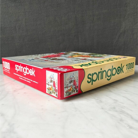 Cardinal Holiday Retreat Springbok Puzzle 1000 Piece Winter Birds - Complete - Picture 5 of 7